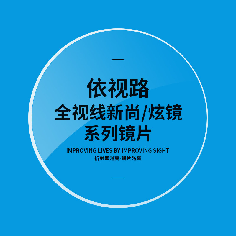 依视路变色片 全视线新尚炫镜系列 定制彩膜变色片配镜 1.6 1.591