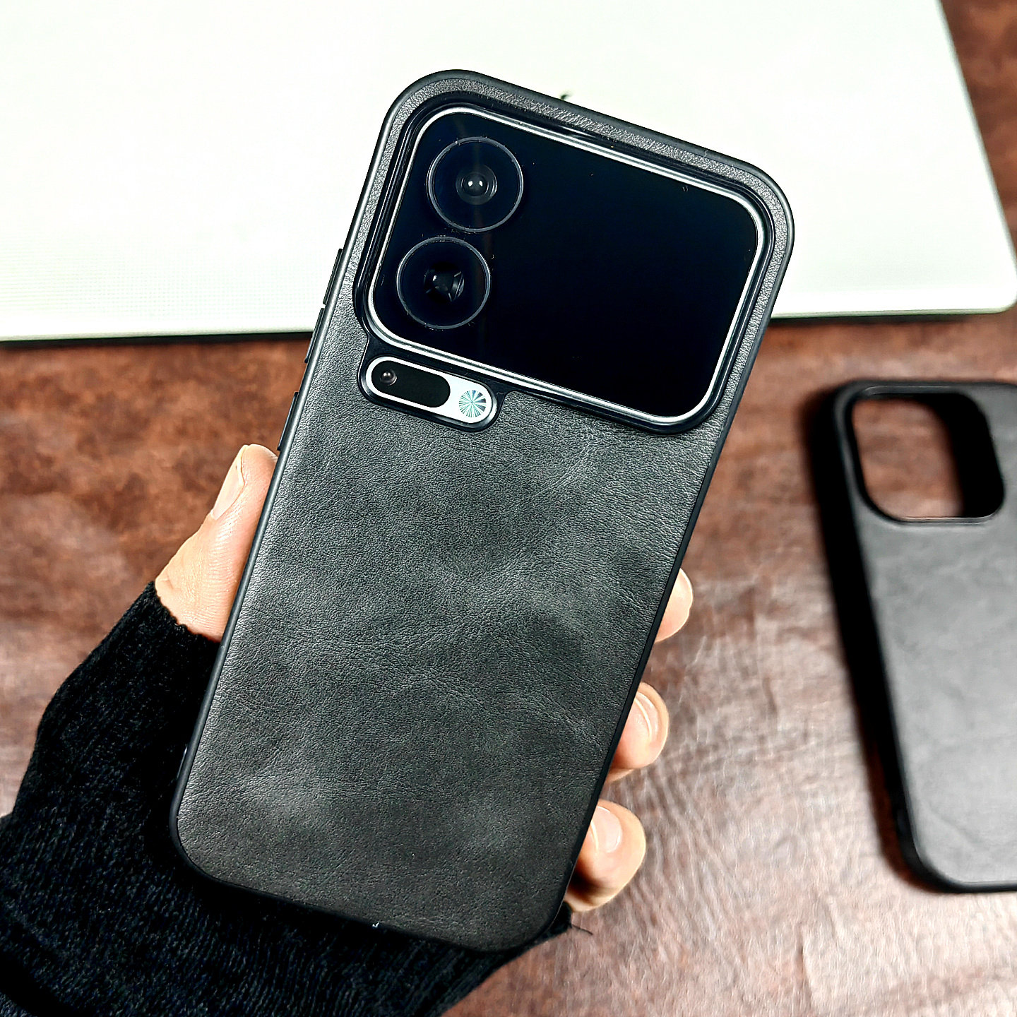 适用小米17pro手机壳男款复古简约小米17Pro Max保护套高档商务皮套小米17外壳高级感真皮皮质大孔镜头防摔