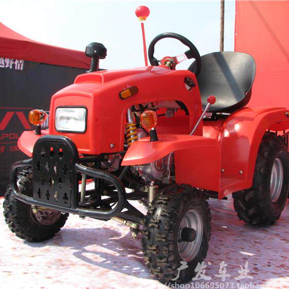 拖拉机带挂斗方向盘小型沙滩车110排量农夫车沙滩车卡丁车农用车