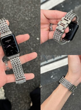 镂空链条腕带适用于小米10pro/9pro红米watch6/5夏天金属男女高级