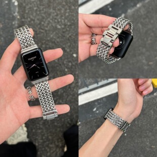 镂空链条腕带适用于小米10pro/9pro红米watch6/5夏天金属男女高级
