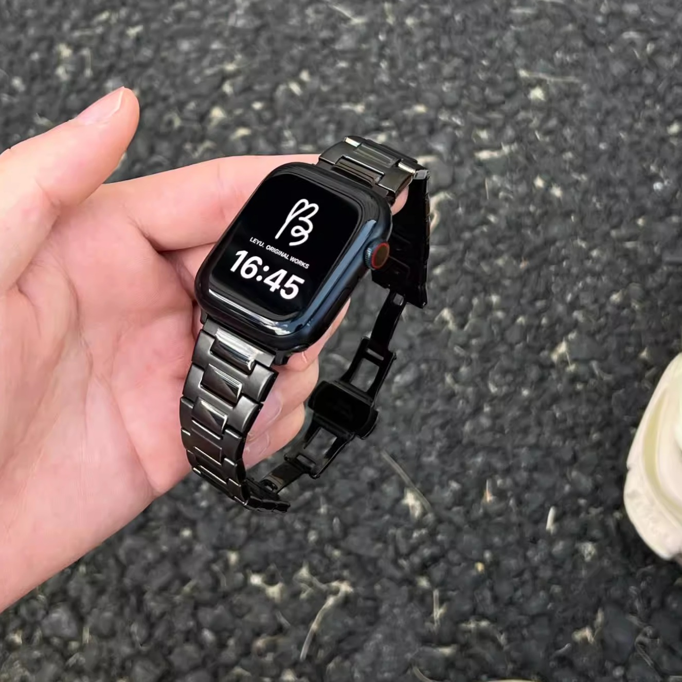 方块蝴蝶扣腕带适用iWatch10/9/8代ultra2手表表带AppleWatch男女