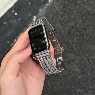 镂空A字腕带适用小米10pro/9pro手表表带红米watch6/5/4金属男女