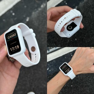 硅胶钉扣腕带适用于小米10pro/9pro手表表带红米watch6/5夏天男女