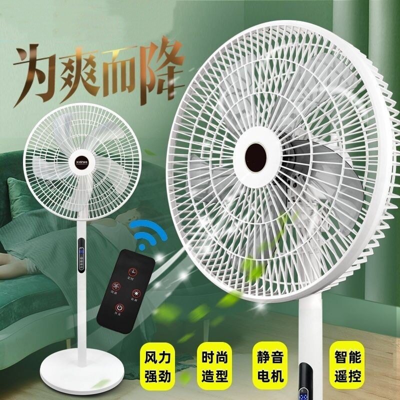110V电风扇落地扇台湾美国家用风扇静音遥控台立式大风力摇头定时