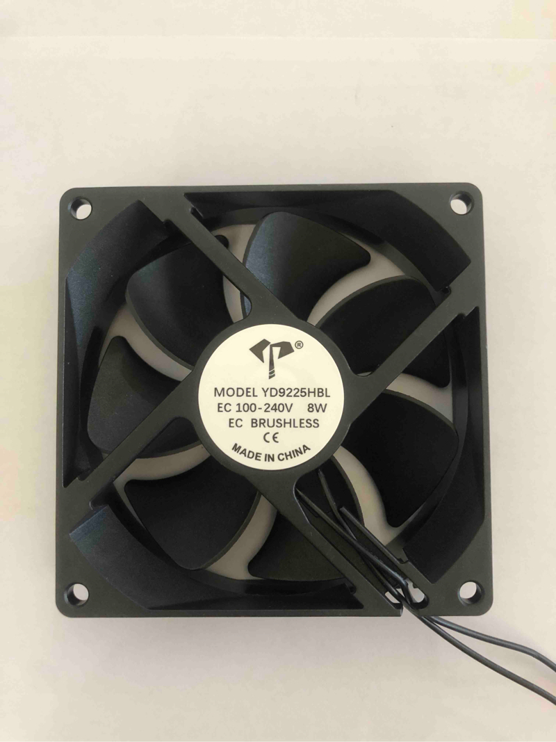AA轴流风机YD9225HBL EC100-240V 8W大风量机柜散热风扇9CM