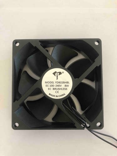 AA轴流风机YD9225HBL EC100-240V 8W大风量机柜散热风扇9CM