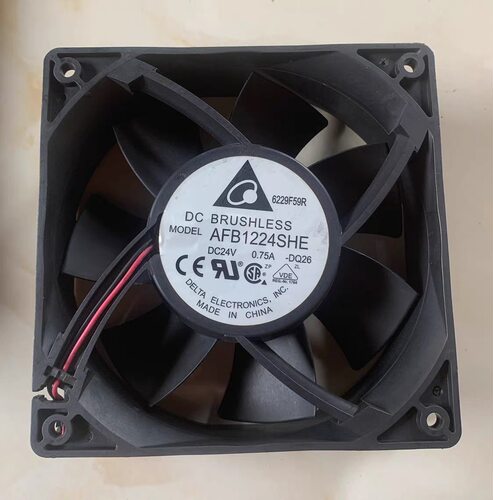 全新AFB1224SHE 12038 24V 0.75A 12CM双滚珠轴流散热风扇