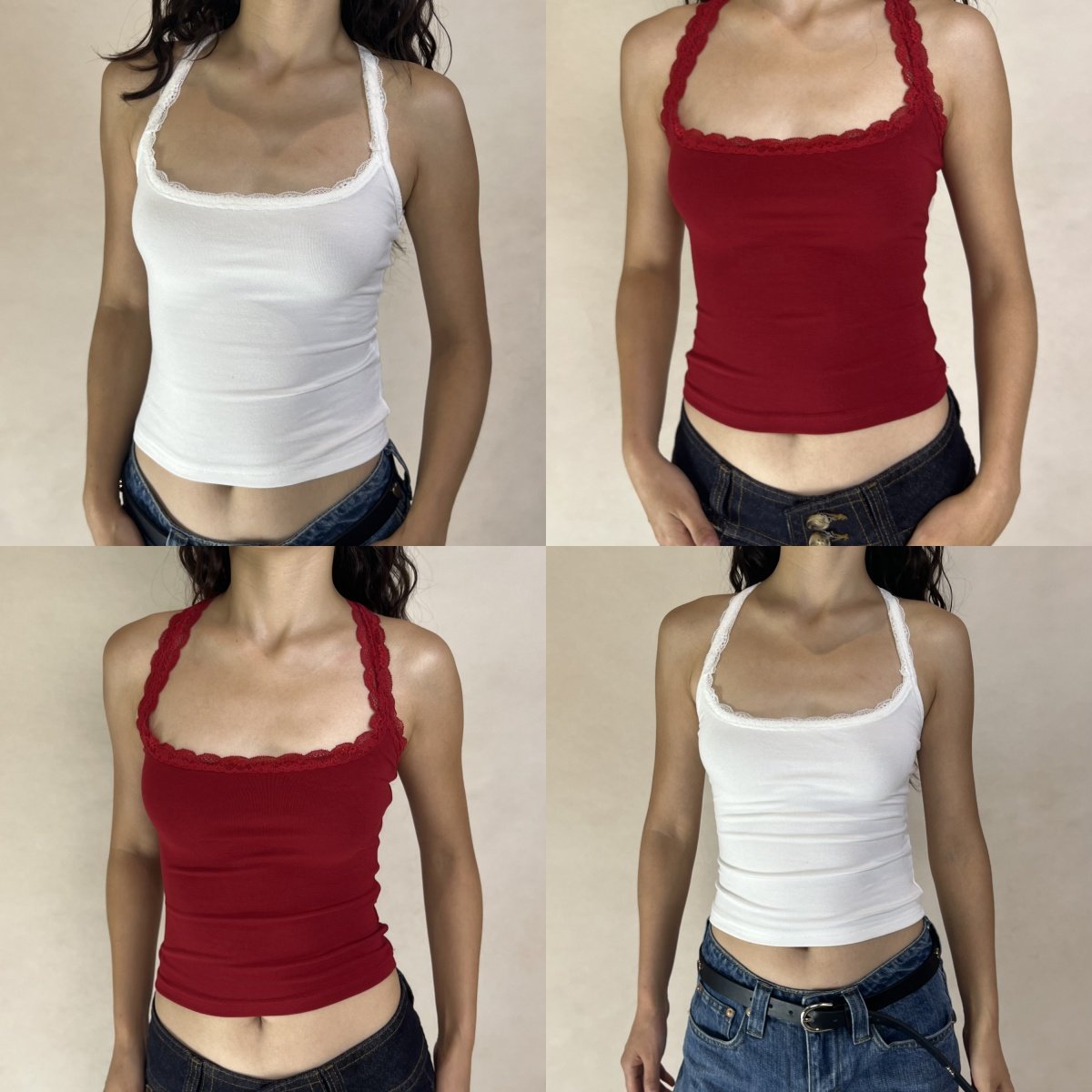 TheDINA|2025秋季新款蕾丝花边纯欲辣妹露背内搭短上衣吊带背心女,女装/女士精品,背心吊带,淘宝优惠券,粉丝福利购,淘宝优惠卷