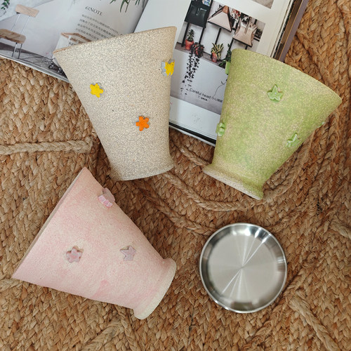 透气手工立体匣钵土桌面花盆