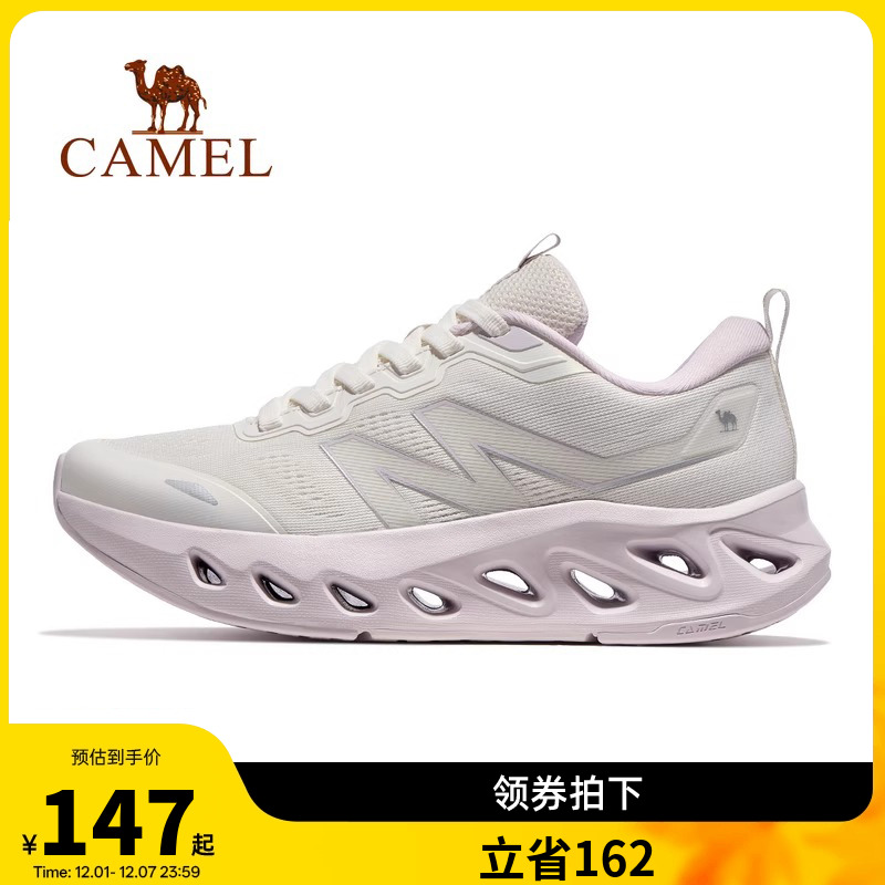 骆驼运动鞋2025春夏新款跑步鞋女款系带透气缓震轻便慢跑鞋男女款