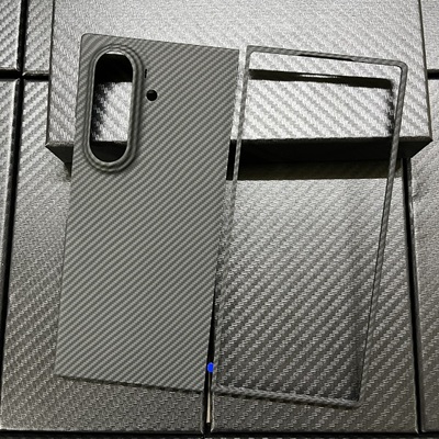 适用三星ZFold7真碳纤维手机壳单前壳官方原装同款Fold6超薄防摔高档轻薄心系天下防摔凯夫拉