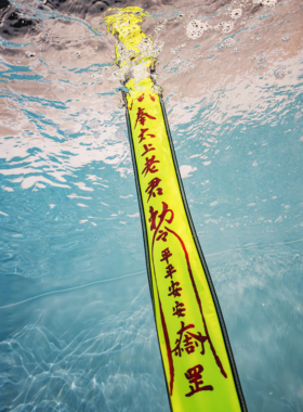 kinno scuba潜水文创祈福象拔平安招财1.5m双面双色浮标
