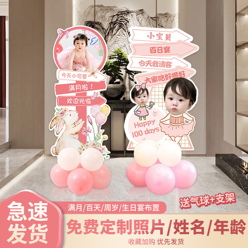 百日宴布置百天满月宴周岁迎宾牌装扮布置套餐