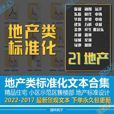 WB086地产类标准化模块产品小区住宅地产研发项目景观文本合集