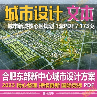WB494 城市规划设计 合肥东部新中心城市设计新城核心区 方案文本