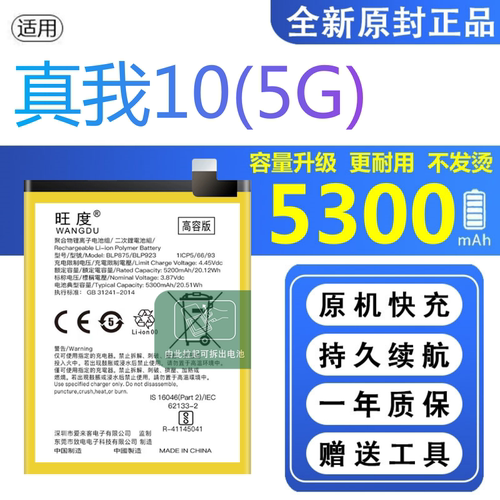 适用真我10电池5G原装RMX3630正品realme手机大容量BLP923电板