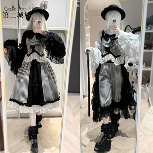 星期三 新款 原创Lolita王子系马甲中裤 衬衫 半身裙姬袖 第二城堡