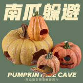 爬宠躲避南瓜小屋守宫洞穴造景蜘蛛蜥蜴山洞蛇窝晒台仿真躲避洞