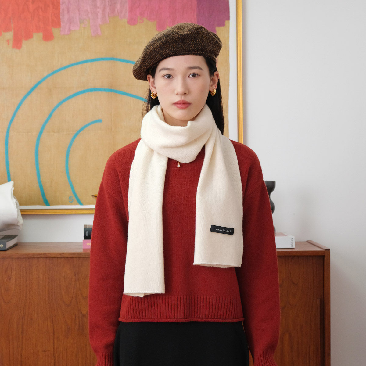 然若I男女同款全羊毛围巾