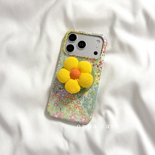 早春清新ins彩色碎花适用苹果17promax手机壳iphone17pro新款 15pro磁吸17支架16promax菲林16pro防摔保护套