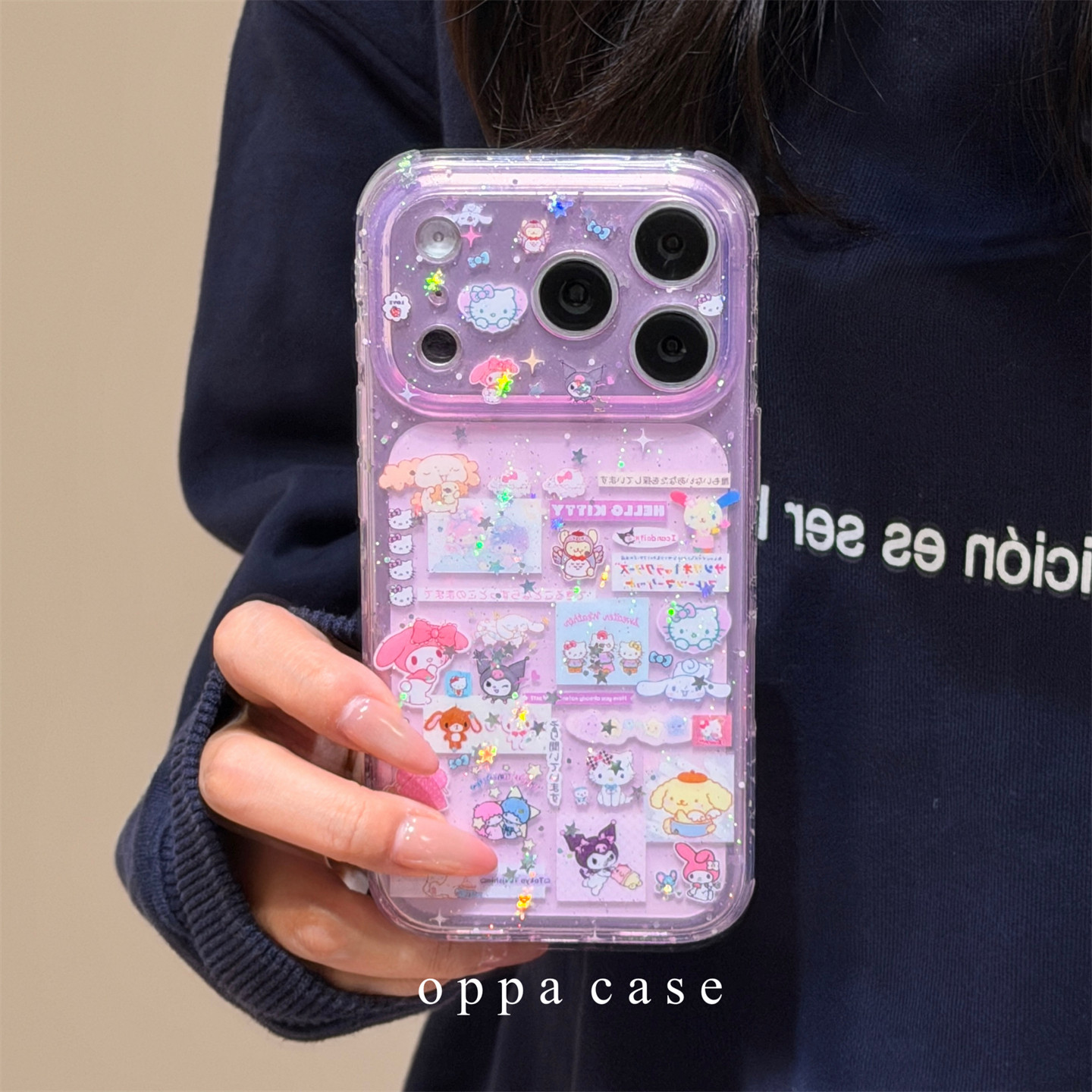 ins透粉色闪粉可爱卡通贴纸适用苹果16promax手机壳iphone17新款15pro少女14双层全包软壳13保护套,3C数码配件,手机保护套/壳,淘宝优惠券,粉丝福利购,淘宝优惠卷