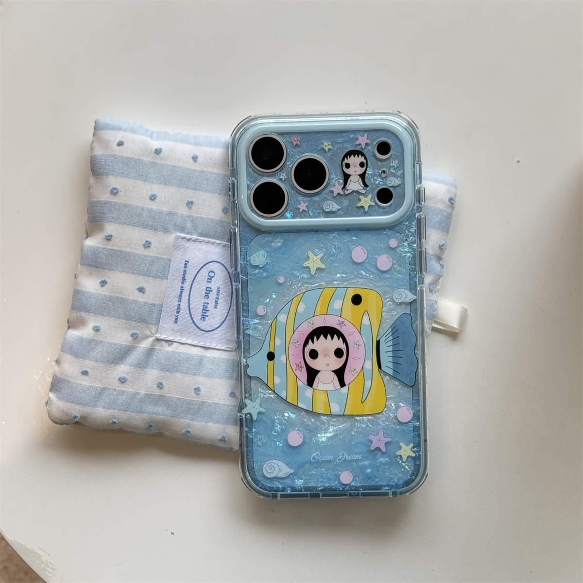 夏日可爱热带鱼女孩适用苹果17promax手机壳iphone17