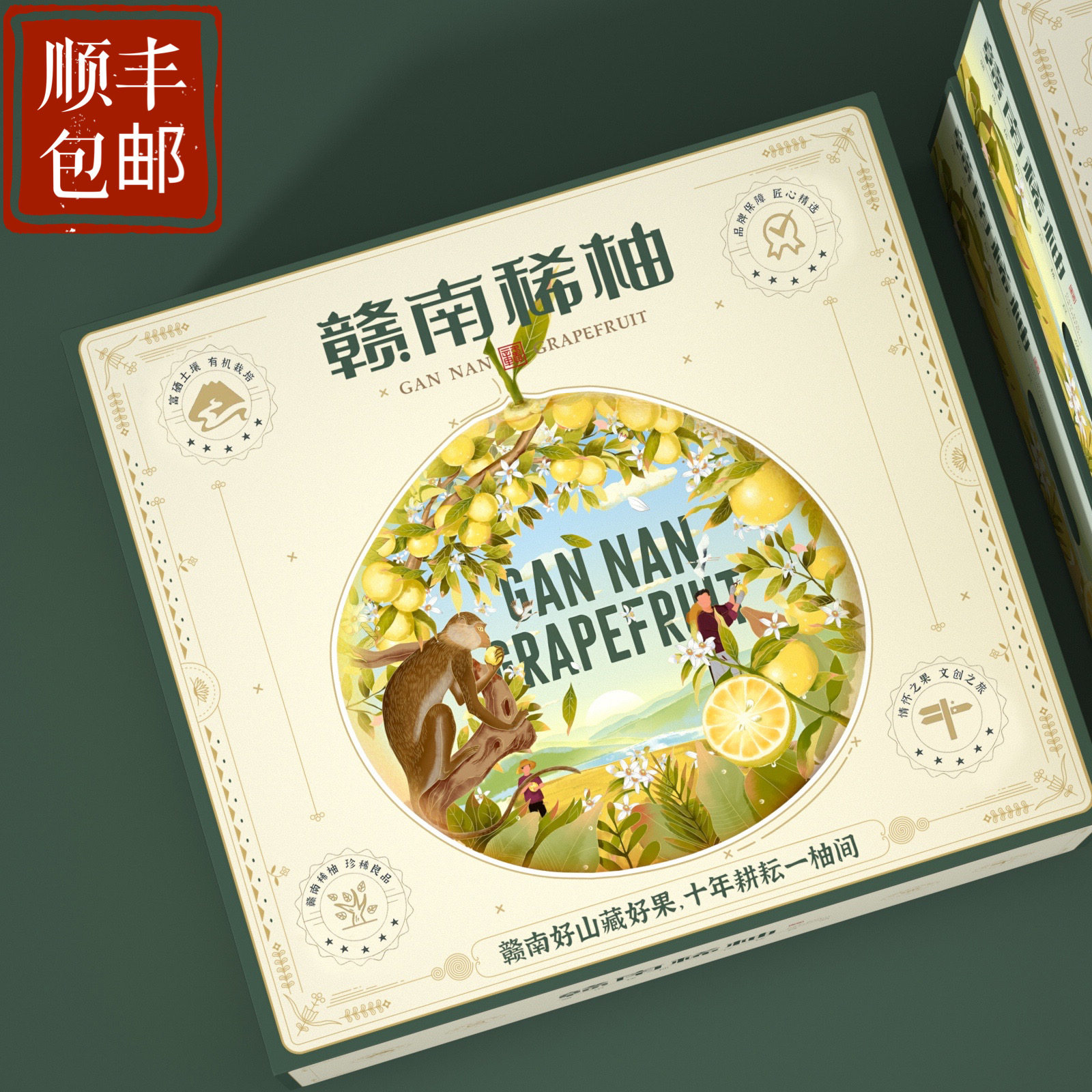 【现摘现发】赣南稀柚礼盒装9枚绿色有机富硒3证新鲜水果现摘,水产肉类/新鲜蔬果/熟食,柚子,淘宝优惠券,粉丝福利购,淘宝优惠卷