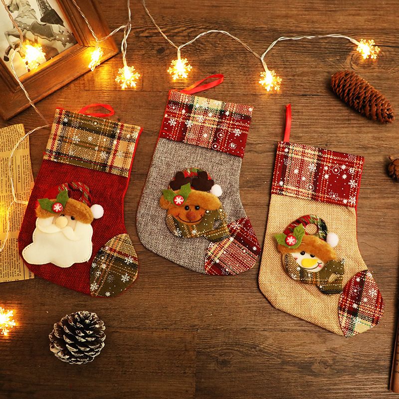 圣诞袜糖果袋挂件装饰