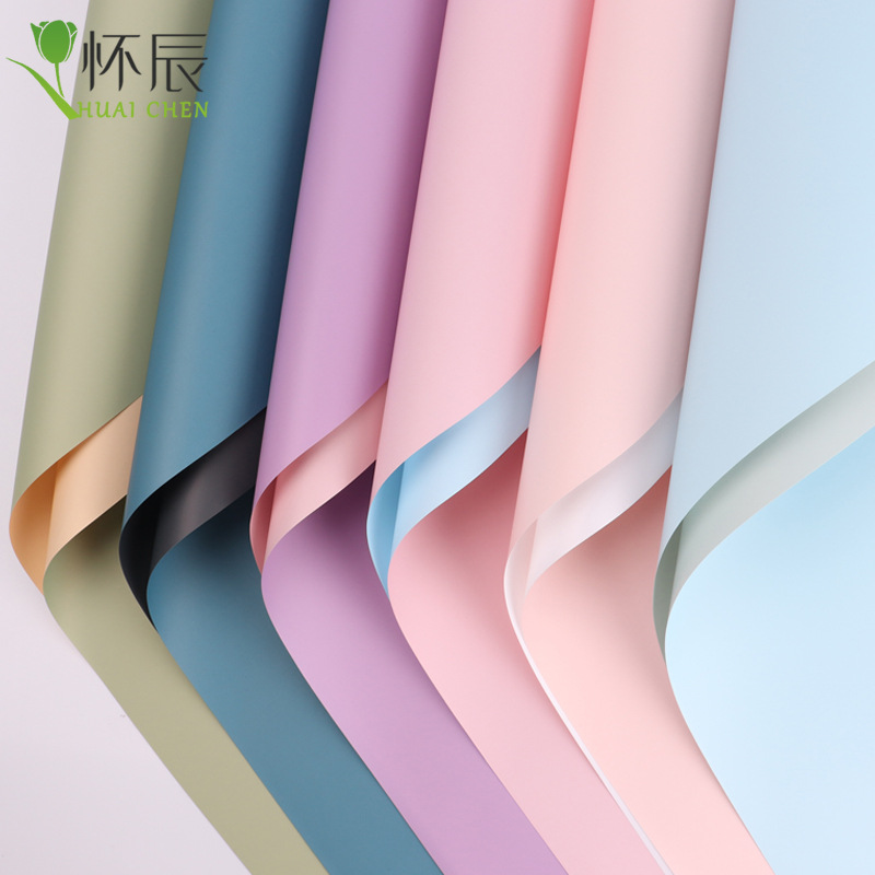 双色珠光膜鲜花包装纸礼品包装厂