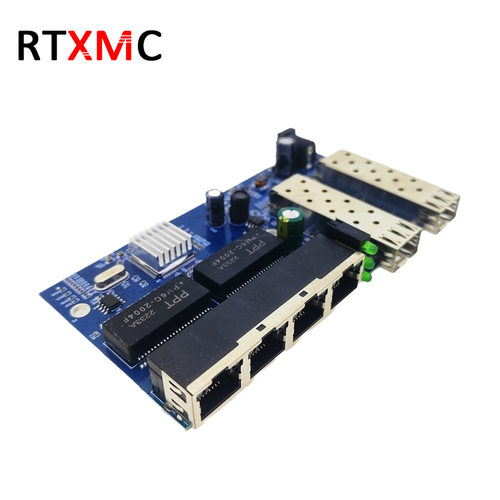 千兆2光4电SFP交换机PCB