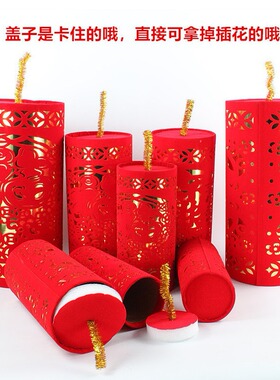 2025蛇年春节植绒剪纸鞭炮摆