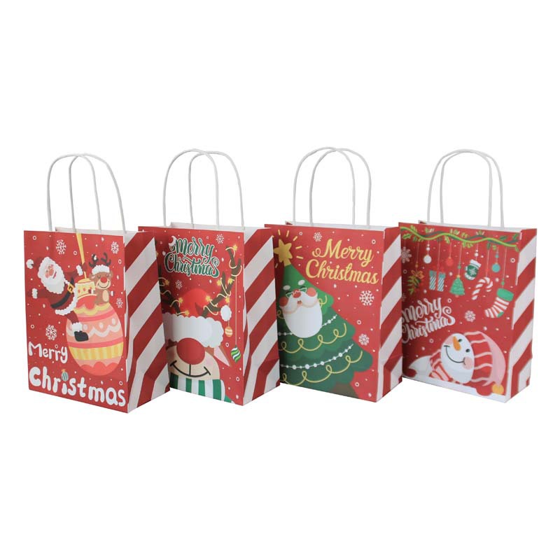 圣诞新款手提袋红色牛皮纸