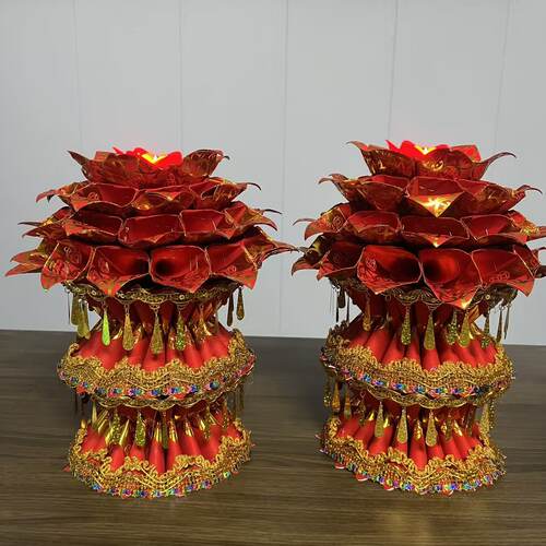 中秋潮汕折塔福钱花灯材料包