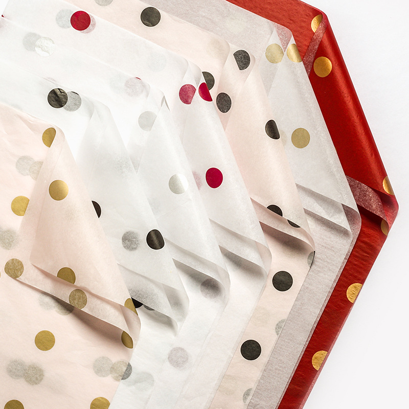 新款式防水圆点波点雪梨纸花艺鲜