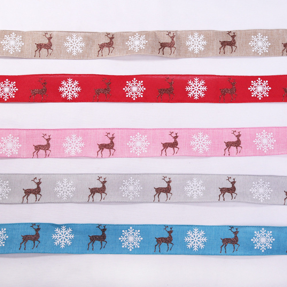 圣诞树装饰印花缎带41