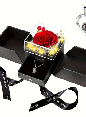 永生玫瑰灯饰双开首饰盒