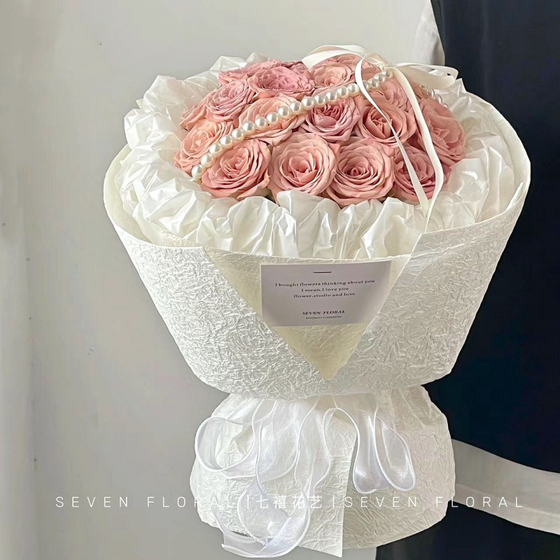 亿通石纹肌理纸花束包装材料手工