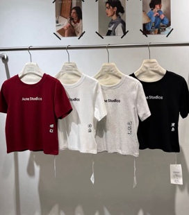 2026夏季新款韩版宽松短款显瘦百搭圆领短袖T恤女休闲上衣潮