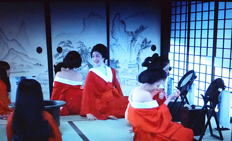 日本正装小纹和服夏季浴衣棉质红色白领吸汗打底衫内衬肌襦肌襦袢