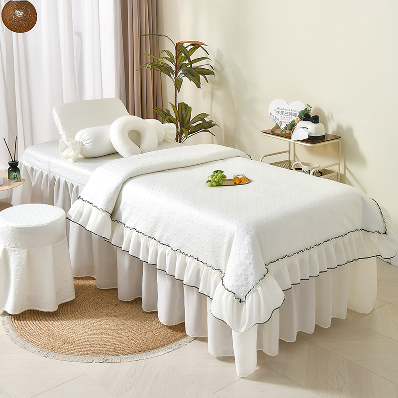 美容床罩四件套夏季美容院专用高档轻奢按摩理疗高级床单床套床品