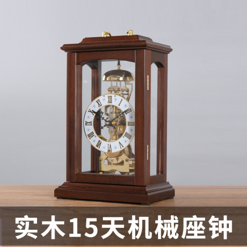 TQJ欧式整点报时实木座钟