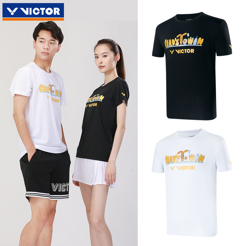 VICTOR威克多胜利羽毛球服兔年短袖男女同款夏季薄款速干运动T恤