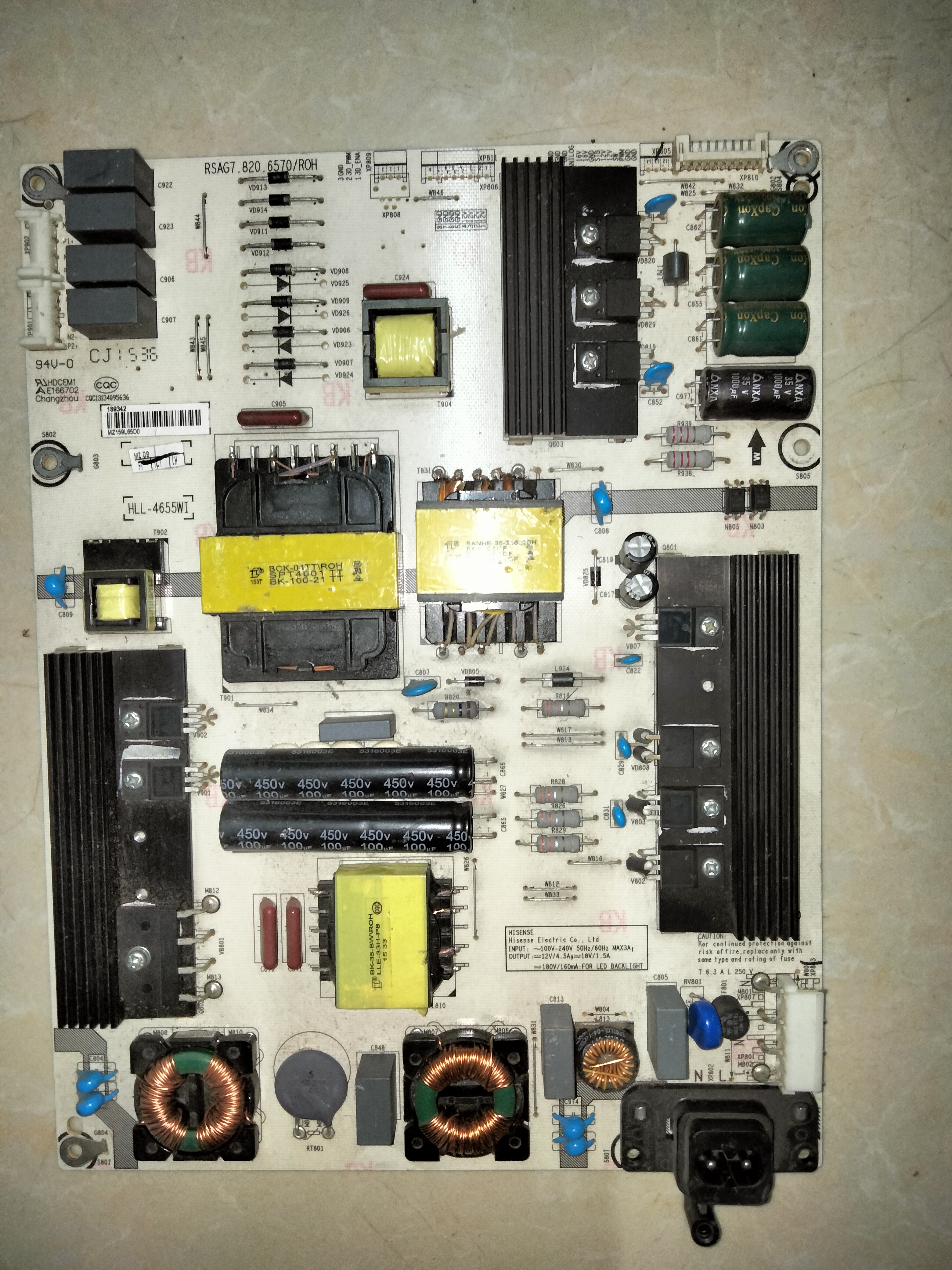 海信LED55M5600UC LED55EC720US电源板RSAG7.820.6570/ROH
