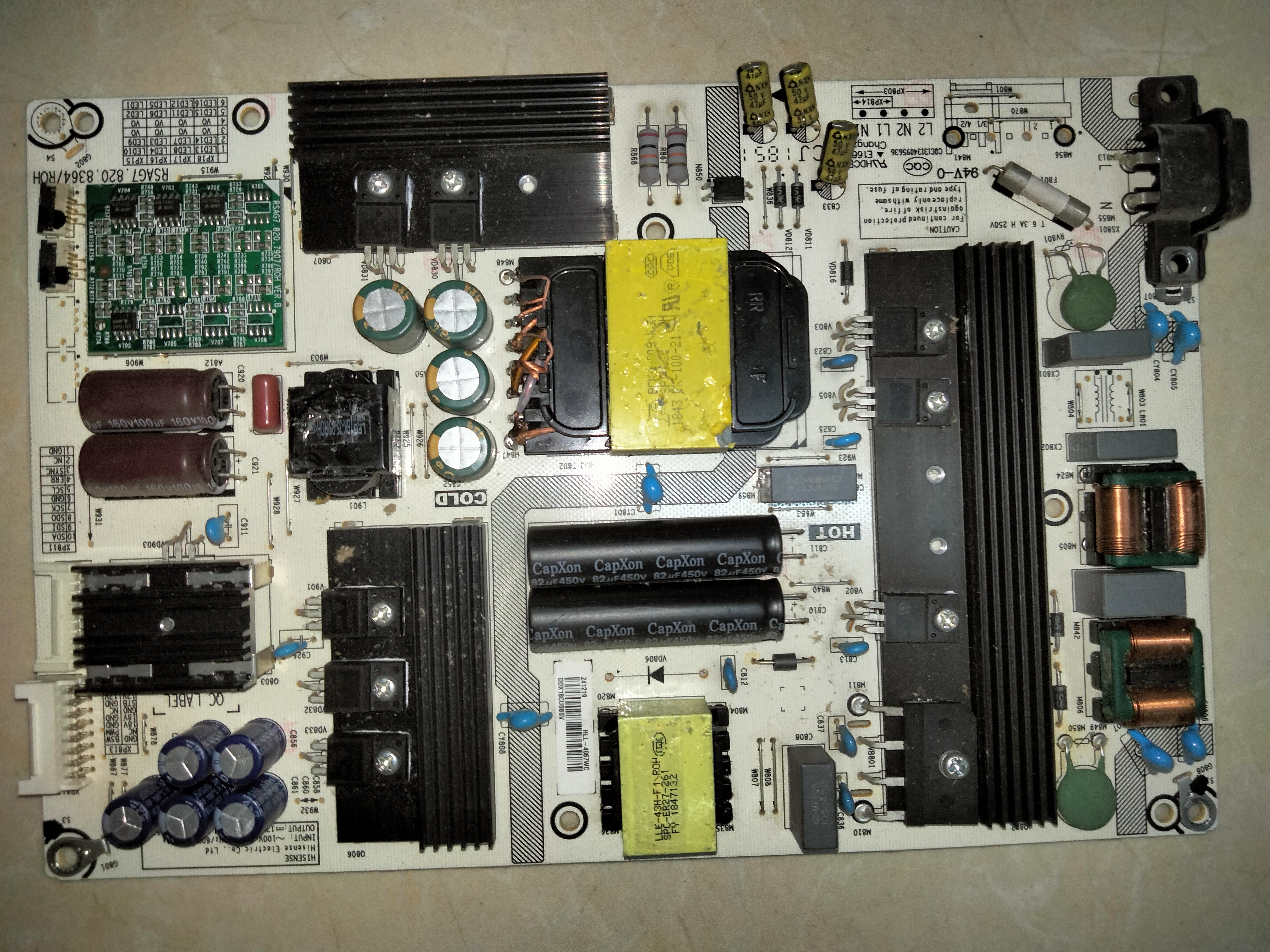 HZ55U7A/HZ65U7A/HZ65E6AC电源板RSAG7.820.8364