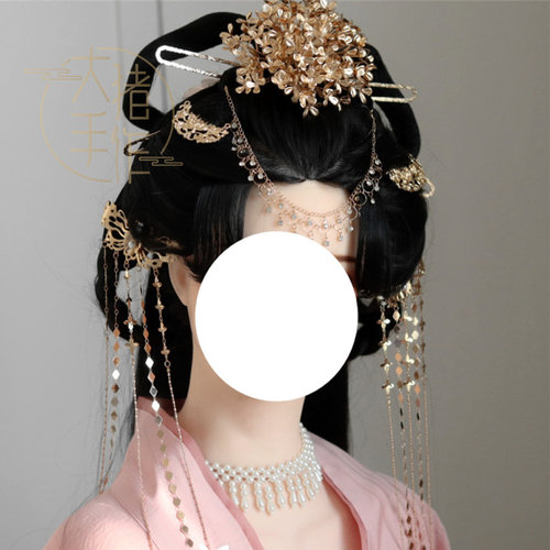 古风唐风流苏步摇发钗套组