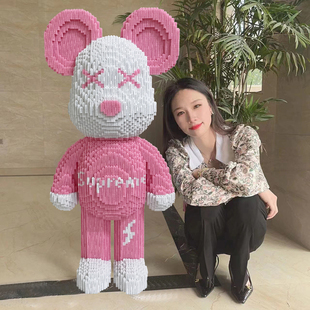 福龙组装积木成人玩具大九尾狐模型3D立体拼图摆件男孩暴力熊手办