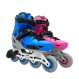 8岁小孩 平花溜冰鞋 直排旱冰初学中级4 cro儿童轮滑鞋 瑞士m