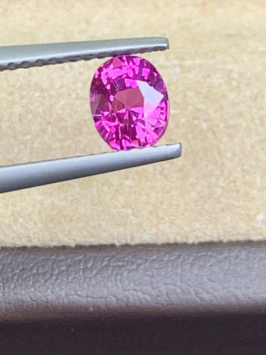 天然粉色蓝宝石斯尼兰卡蓝宝石全净玻璃体戒面裸石戒指项链吊坠