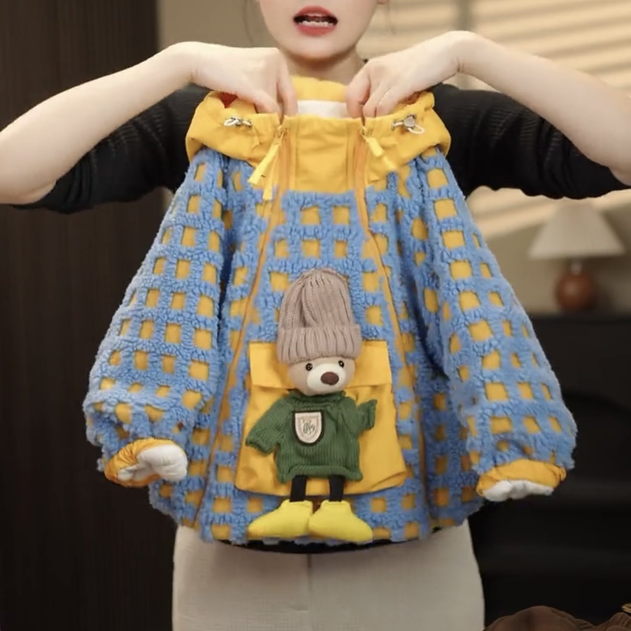 儿童秋冬外套2024新款玩偶夹棉宝宝保暖加厚毛毛外套连帽男宝女宝,童装/婴儿装/亲子装,普通外套,淘宝优惠券,粉丝福利购,淘宝优惠卷